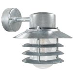 Nordlux Vejers Vägglampa Galvaniserat Stål och Glas Grå | IP54 - Passande för E27