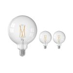 Flerpack 3x Calex Smart Tuya Wifi E27 Globe Filament 7.5W 1055lm - 818-830 Justerbar Vit | Dimbar - Ersättare 75W 