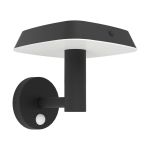 Eglo Vägglampa Dreoli Solar Svart 8W 970lm - 830 Varm Vit | IP65 - Rörelsesensor