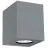 Nordlux Canto Kubi 2 Vägglampa Aluminium Grå Up & Down - 10.6W 500lm - 830 Varm Vit | IP44